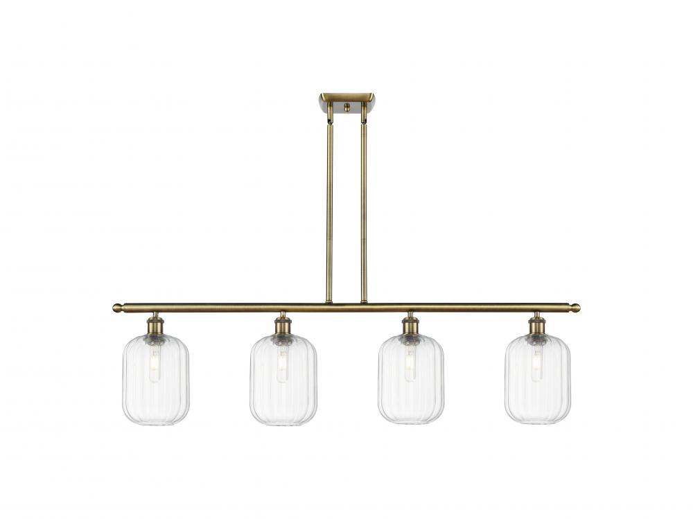 Preston Cylinder - 4 Light - 48 inch - Brushed Satin Nickel - Stem Hung - Island Light