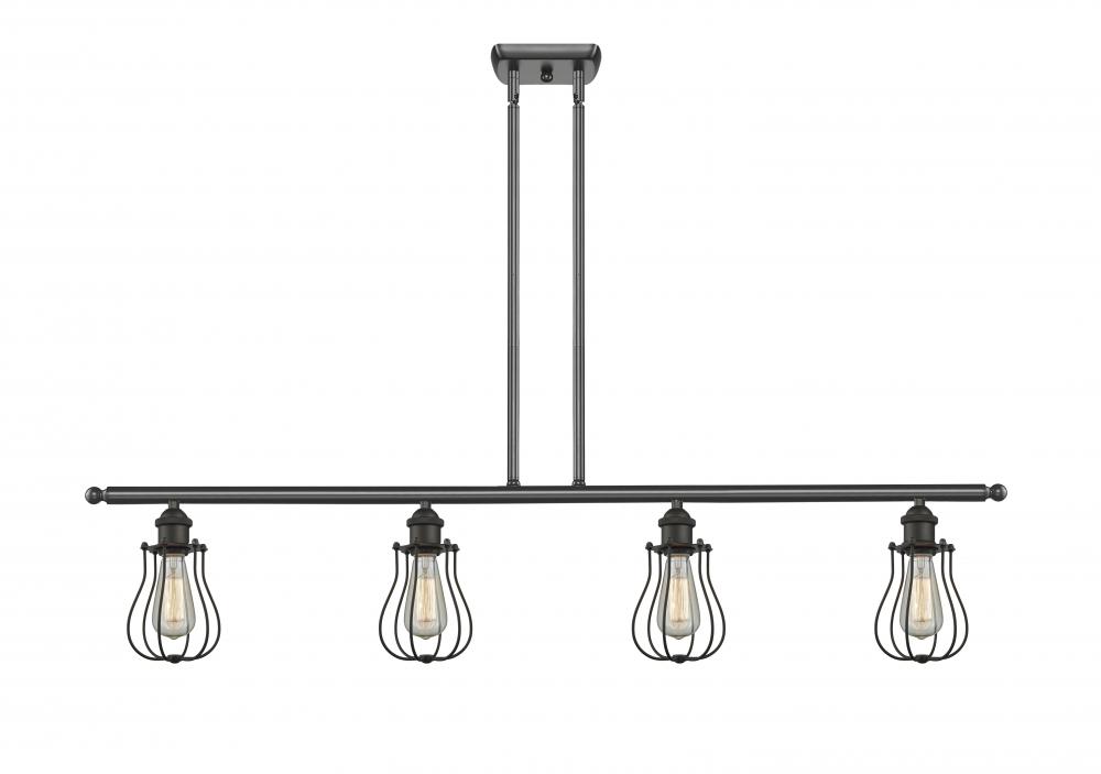 Muselet - 4 Light - 48 inch - Matte Black - Cord hung - Island Light