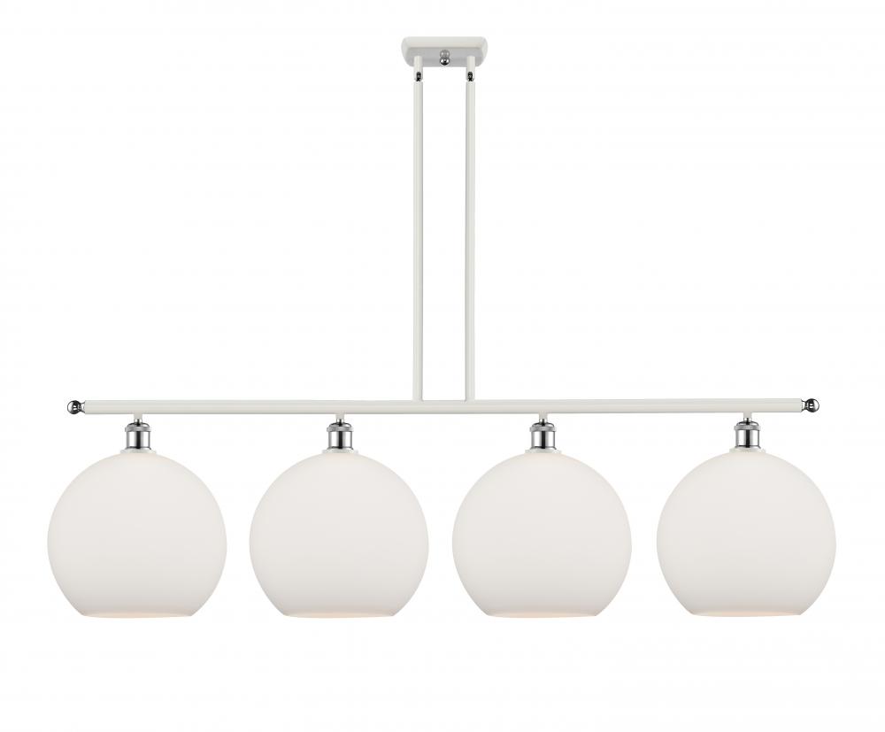 Athens - 4 Light - 48 inch - White Polished Chrome - Stem Hung - Island Light