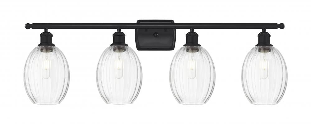 Preston Bulb - 4 Light - 36 inch - Matte Black - Bath Vanity Light