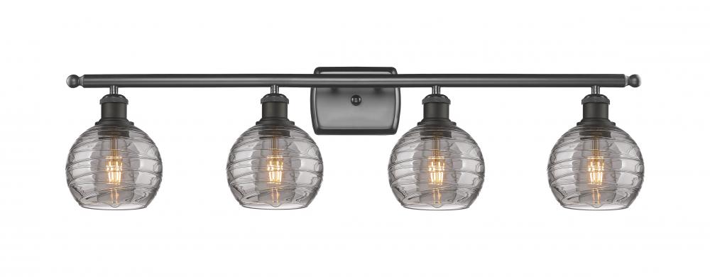 Athens Deco Swirl - 4 Light - 36 inch - Oil Rubbed Bronze - Bath Vanity Light