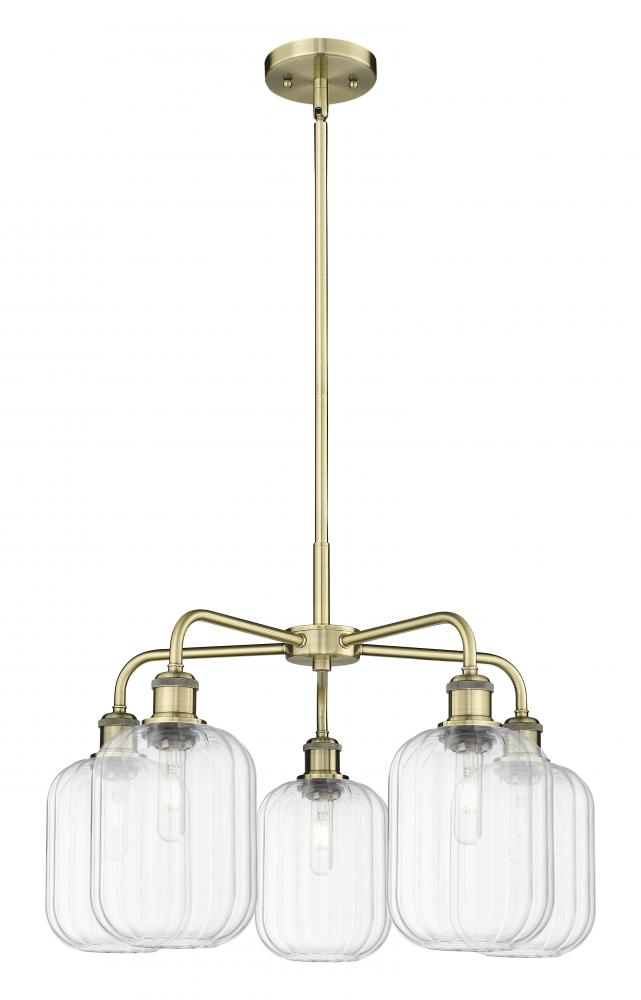 Preston Cylinder - 5 Light - 25 inch - Polished Chrome - Stem hung - Chandelier