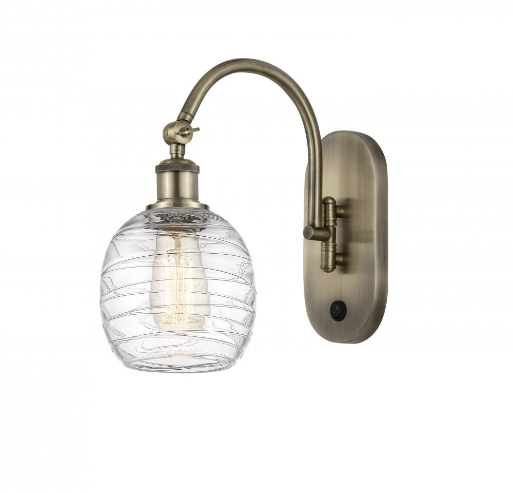 Belfast - 1 Light - 6 inch - Antique Brass - Adjustable Swing Arm