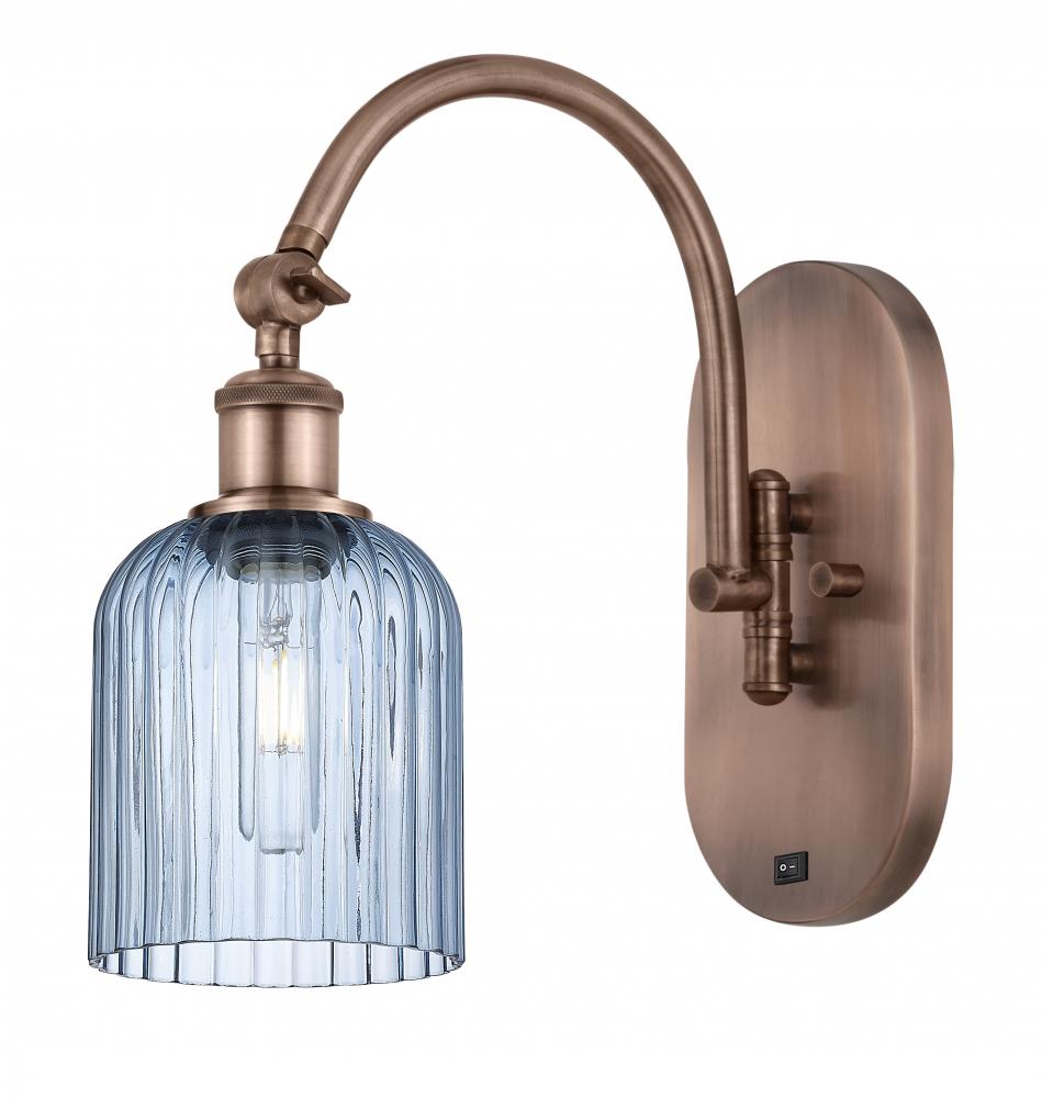 Bridal Veil - 1 Light - 5 inch - Antique Copper - Adjustable Swing Arm