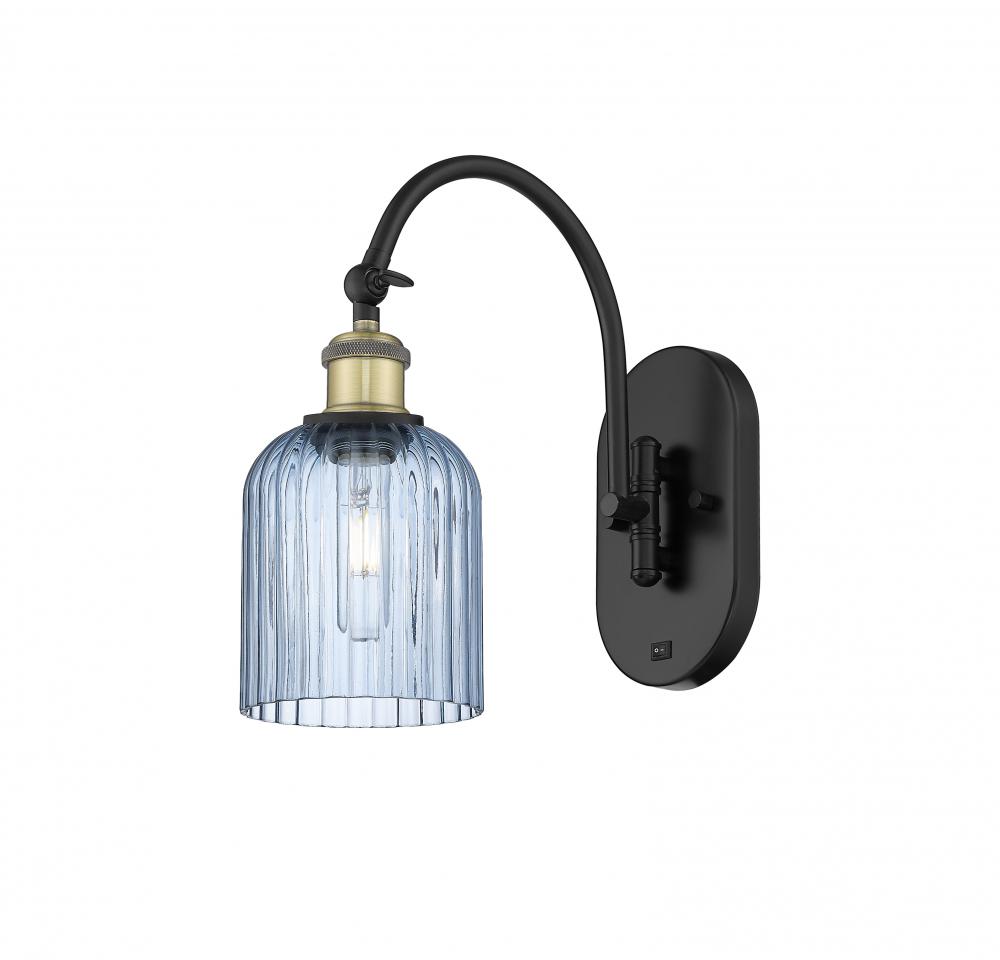 Bridal Veil - 1 Light - 5 inch - Black Antique Brass - Adjustable Swing Arm