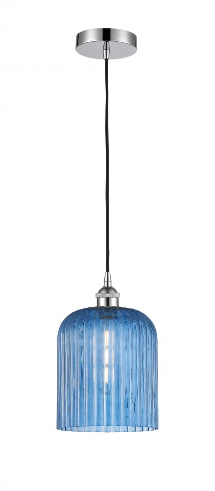 Bridal Veil - 1 Light - 5 inch - Polished Chrome - Cord hung - Mini Pendant