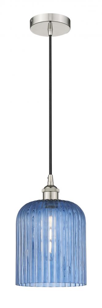 Bridal Veil - 1 Light - 5 inch - Polished Nickel - Cord hung - Mini Pendant
