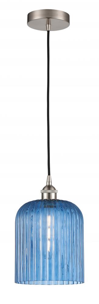Bridal Veil - 1 Light - 5 inch - Brushed Satin Nickel - Cord hung - Mini Pendant