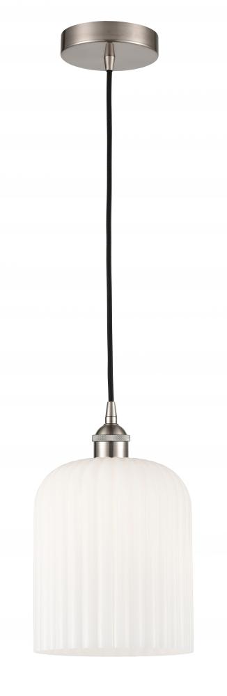 Bridal Veil - 1 Light - 5 inch - Brushed Satin Nickel - Cord hung - Mini Pendant