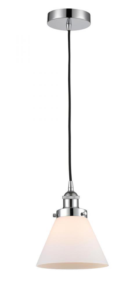 Cone - 1 Light - 8 inch - Polished Chrome - Cord hung - Mini Pendant