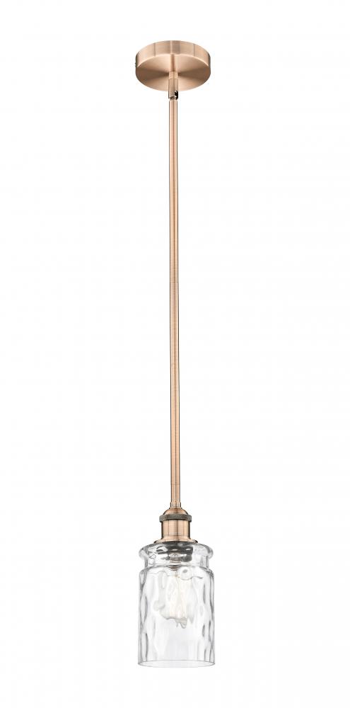 Candor - 1 Light - 5 inch - Polished Nickel - Stem hung - Mini Pendant