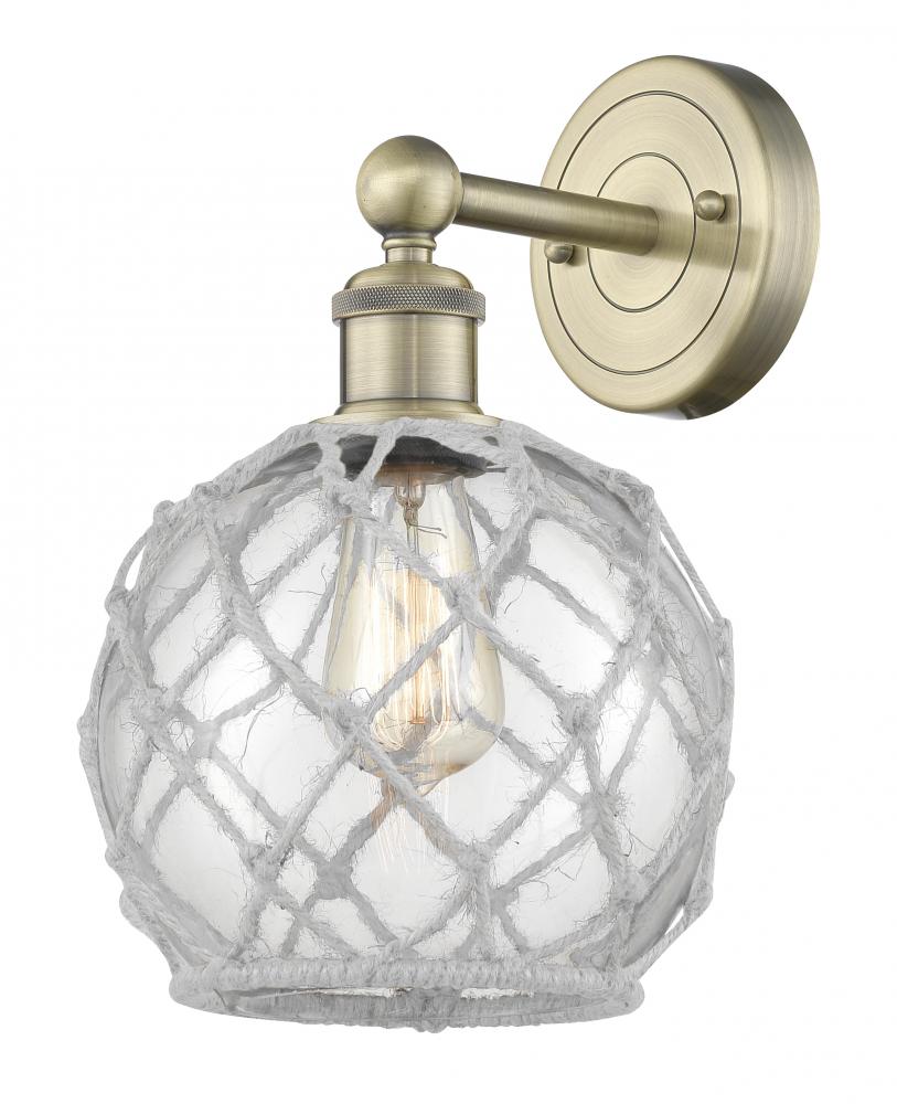 Farmhouse Rope - 1 Light - 8 inch - Antique Brass - Sconce