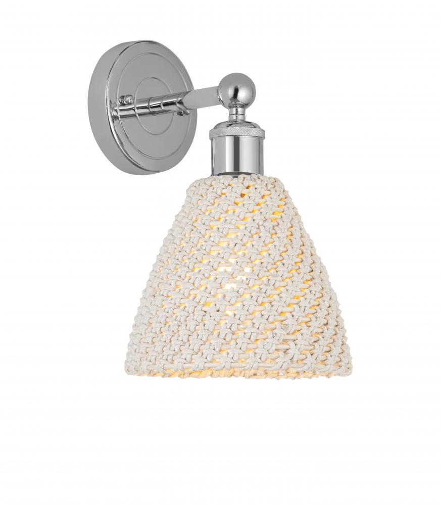 Bristol Natural - 1 Light - 8 inch - Polished Chrome - Sconce