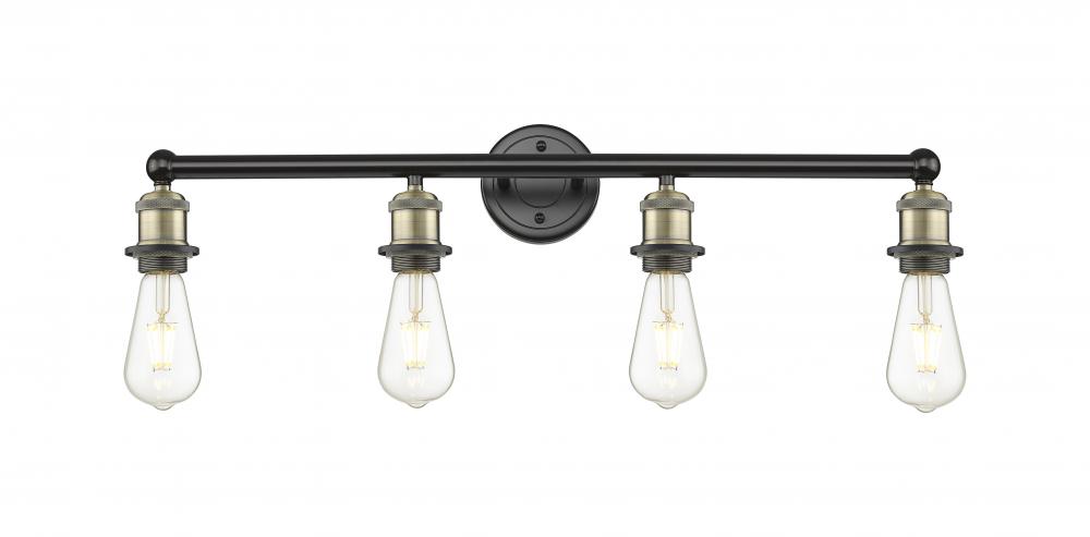 Edison - 4 Light - 29 inch - Black Antique Brass - Bath Vanity Light