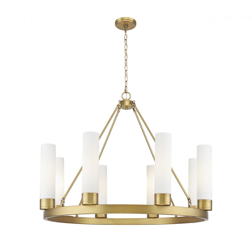 Boreas - 6 Light - 36 inch - Brushed Brass - Chandelier