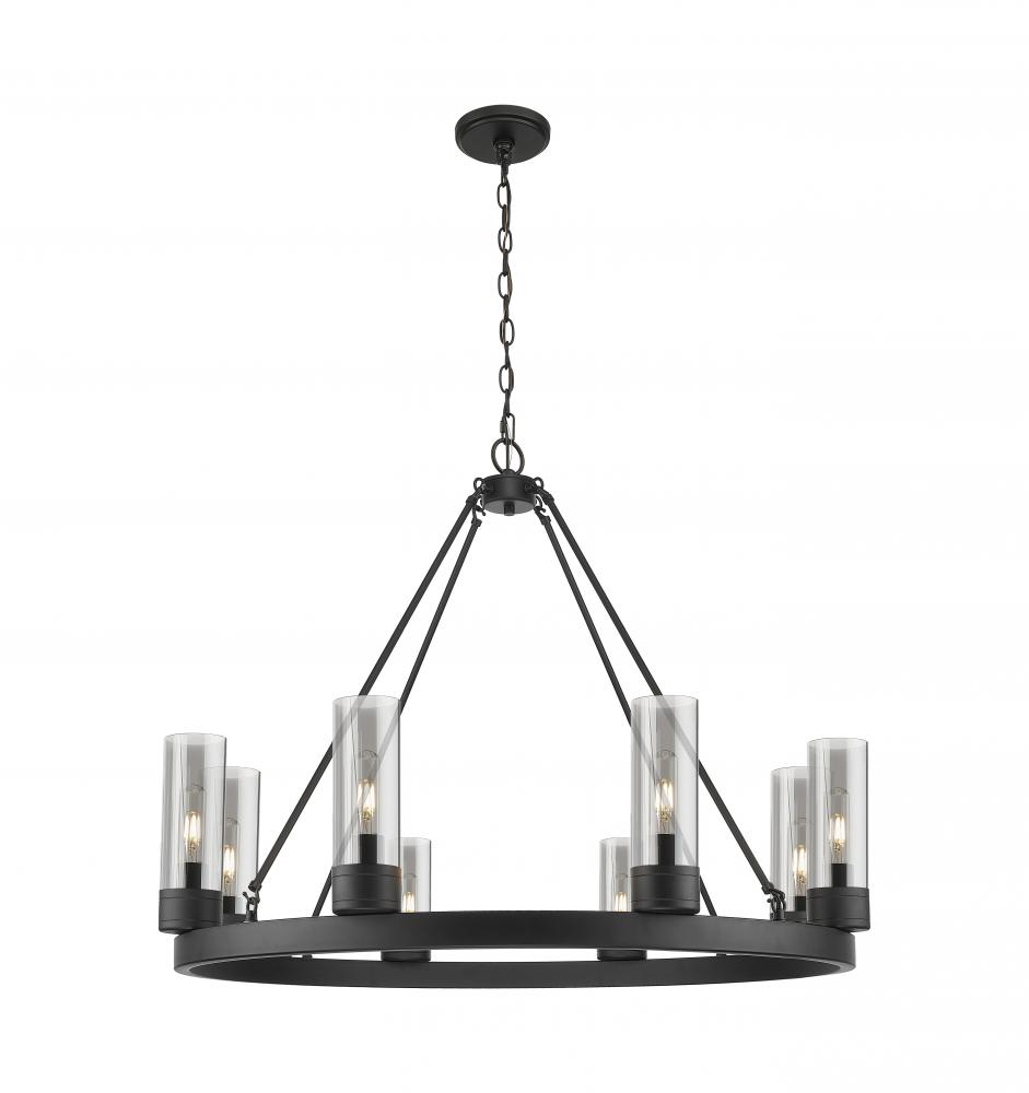 Boreas - 6 Light - 36 inch - Matte Black - Chandelier