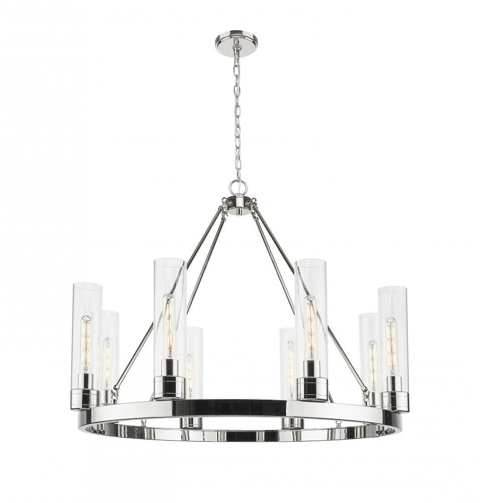 Boreas - 6 Light - 36 inch - Polished Nickel - Chandelier