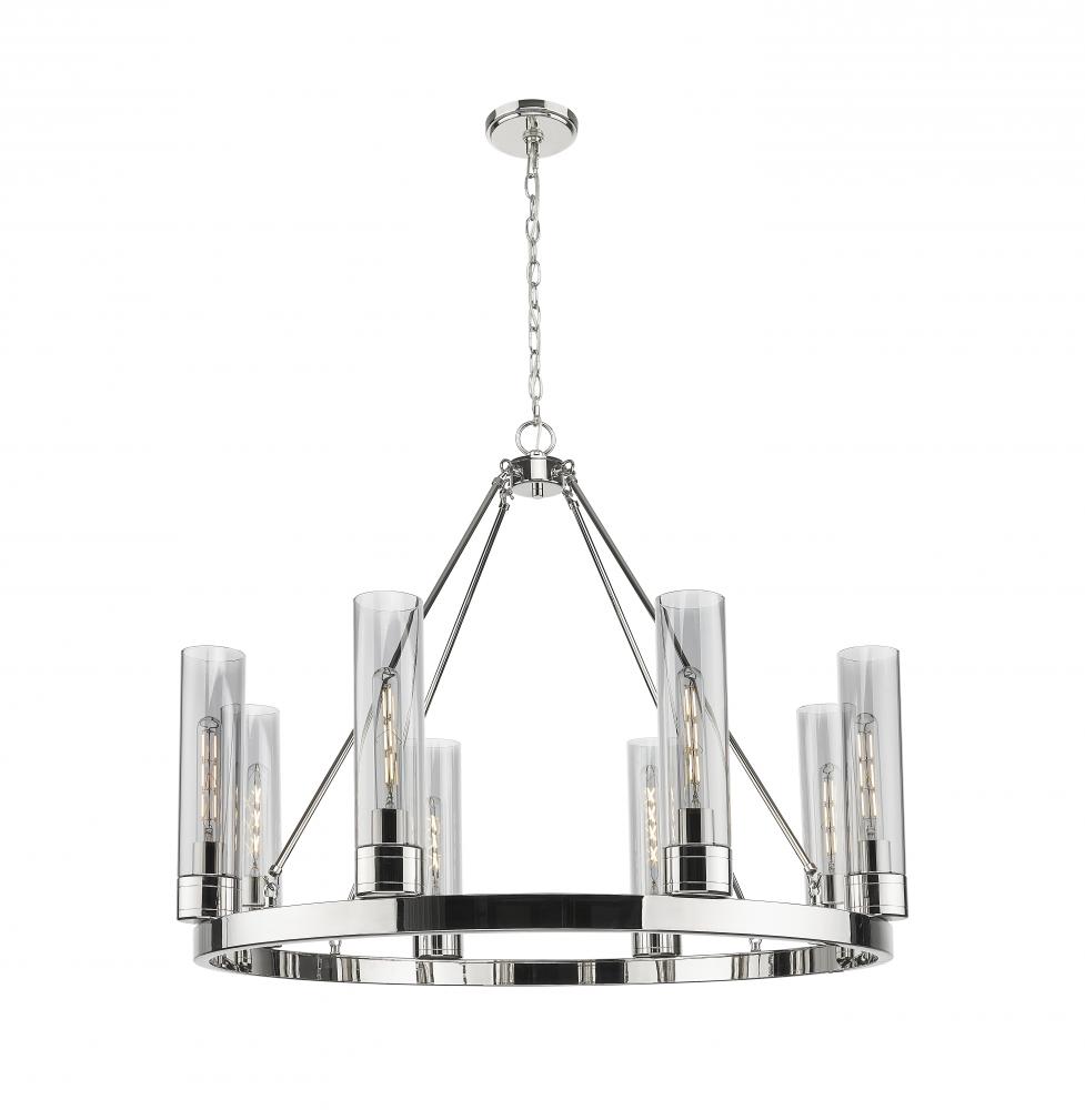 Boreas - 6 Light - 36 inch - Polished Nickel - Chandelier