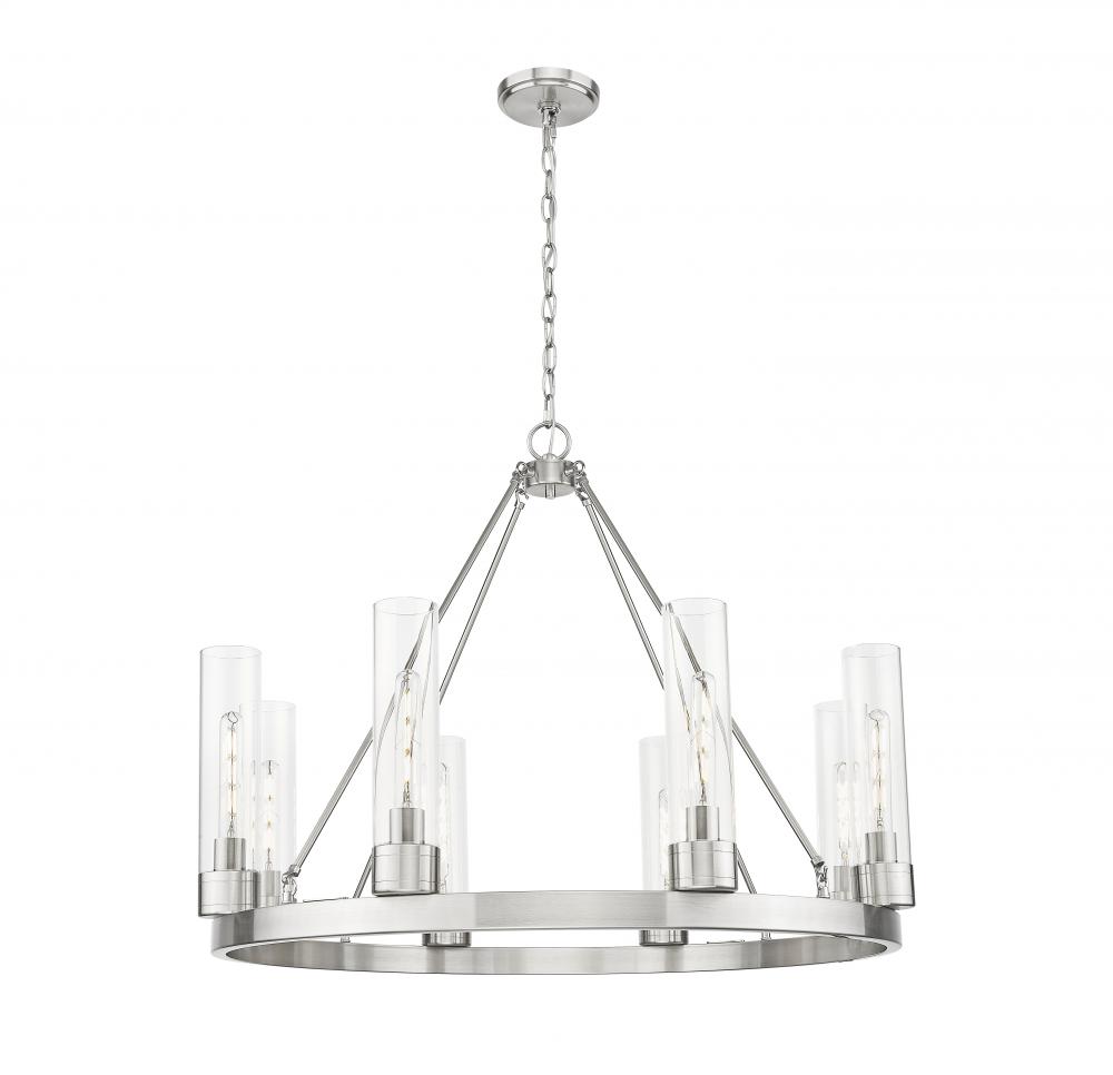 Boreas - 6 Light - 36 inch - Satin Nickel - Chandelier
