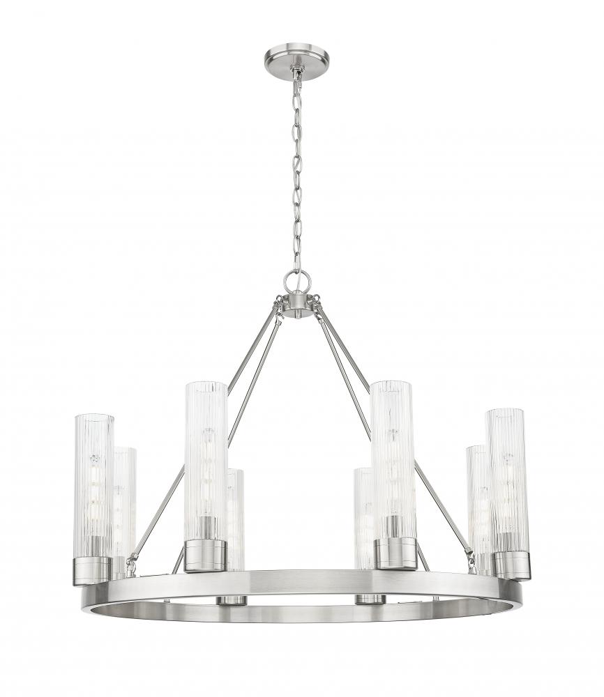Boreas - 6 Light - 36 inch - Satin Nickel - Chandelier