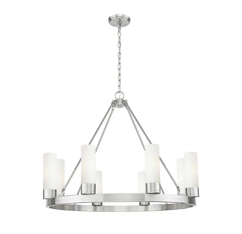 Boreas - 6 Light - 36 inch - Satin Nickel - Chandelier