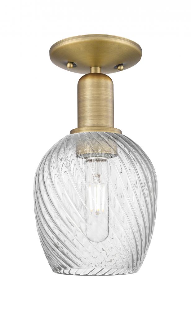Salina - 1 Light - 6 inch - Champagne Bronze - Semi-Flush Mount