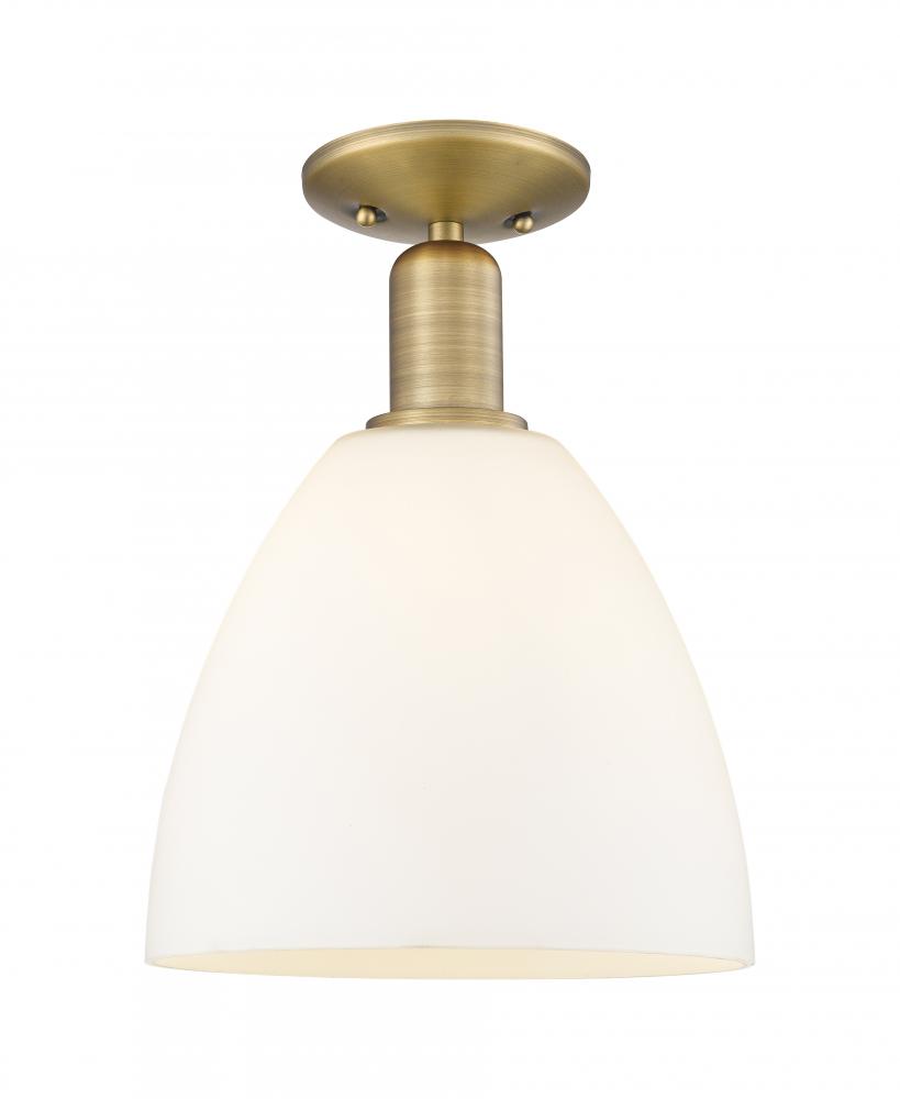 Bristol - 1 Light - 9 inch - Brushed Brass - Semi-Flush Mount