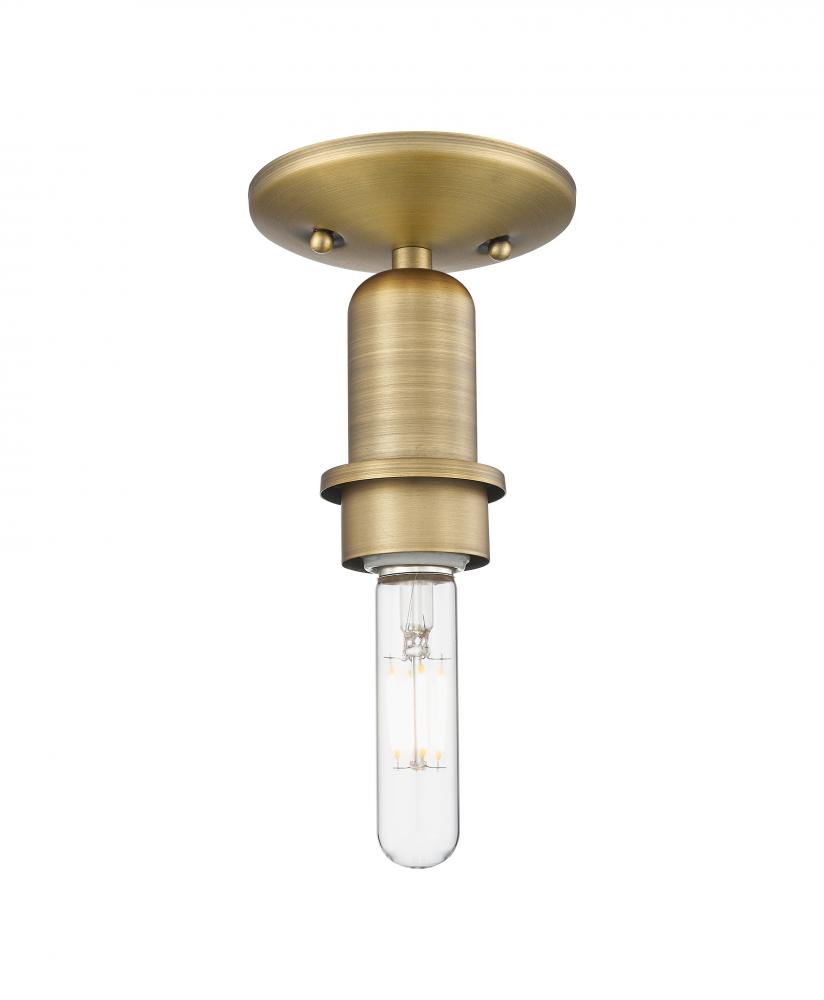 Arcadia - 1 Light - 5 inch - Brushed Brass - Flush Mount