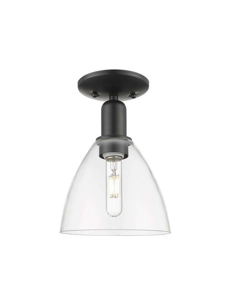 Bristol - 1 Light - 8 inch - Matte Black - Semi-Flush Mount