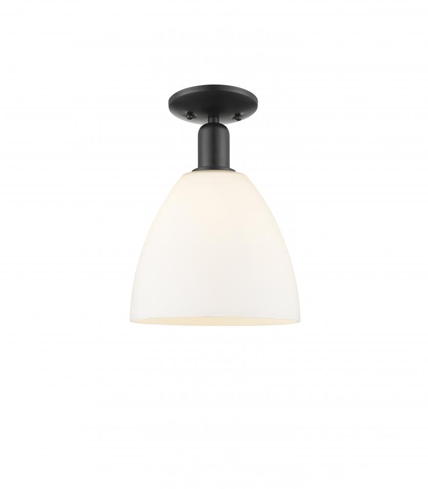 Bristol - 1 Light - 9 inch - Matte Black - Semi-Flush Mount