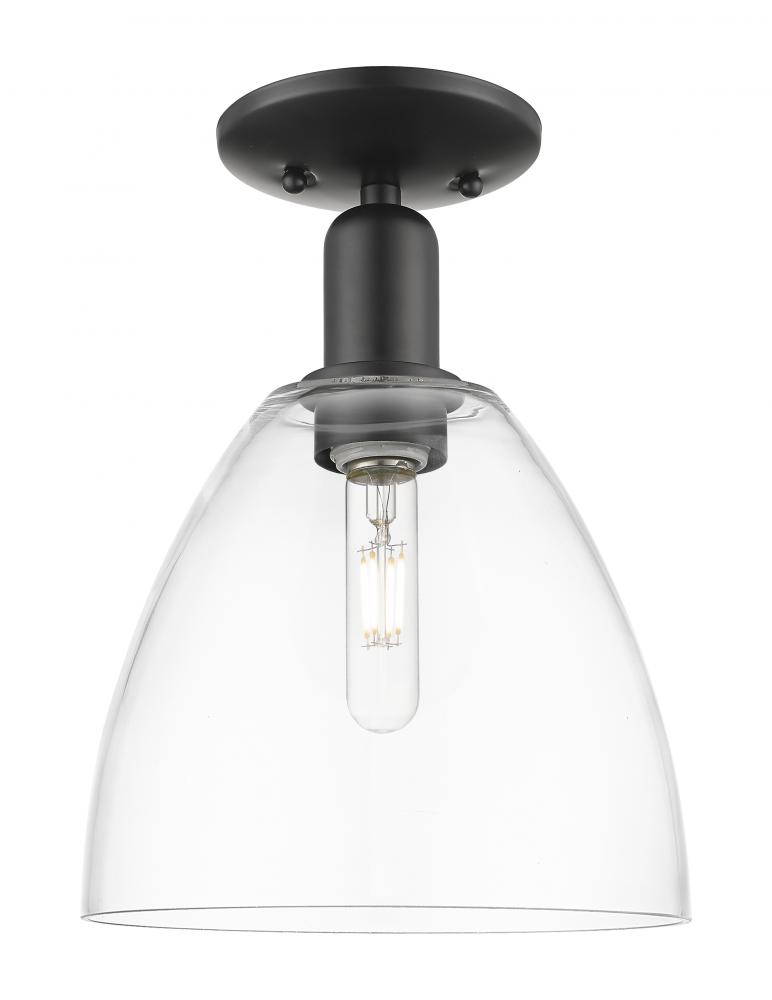 Bristol - 1 Light - 9 inch - Matte Black - Semi-Flush Mount