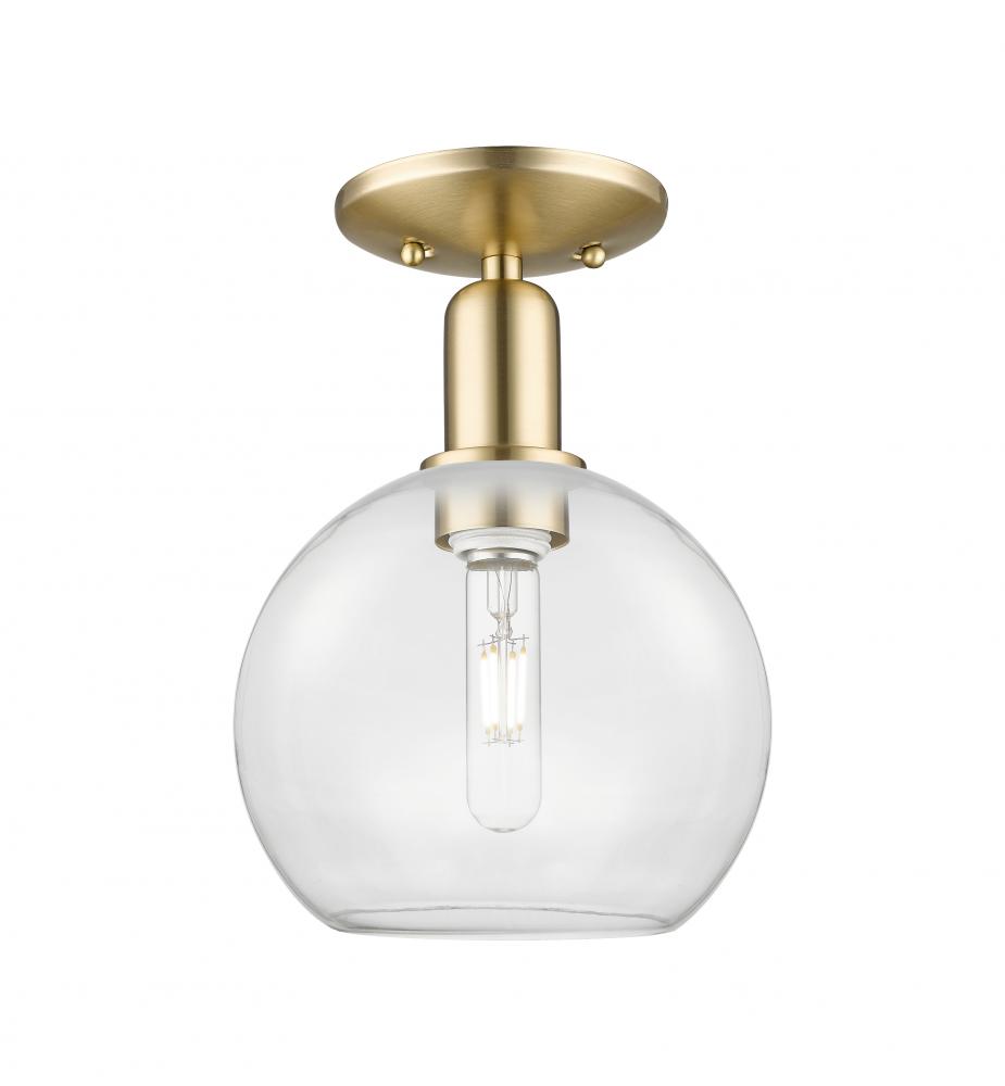 Athens - 1 Light - 8 inch - Champagne Bronze - Semi-Flush Mount