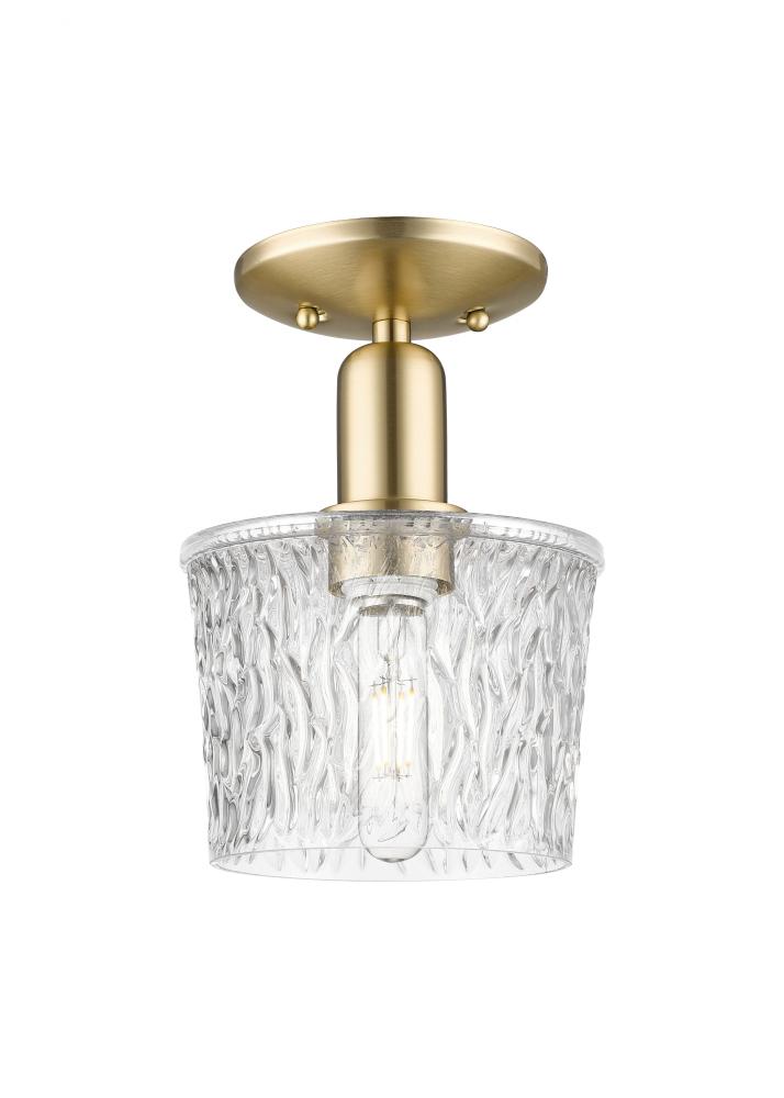 Niagara - 1 Light - 7 inch - Satin Gold - Semi-Flush Mount
