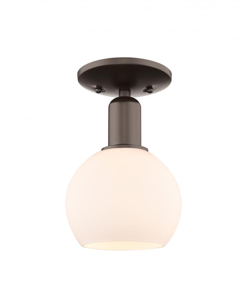 Athens - 1 Light - 6 inch - Oil Rubbed Bronze - Semi-Flush Mount