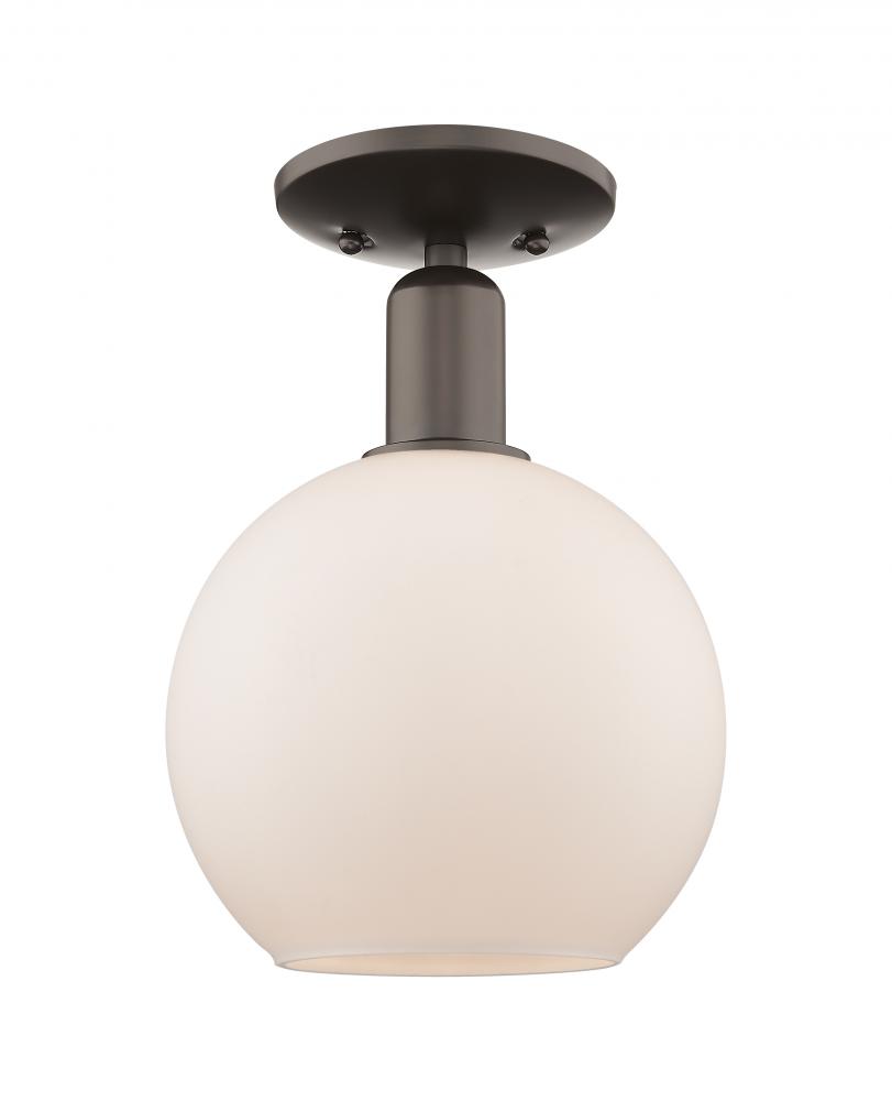 Athens - 1 Light - 8 inch - Oil Rubbed Bronze - Semi-Flush Mount
