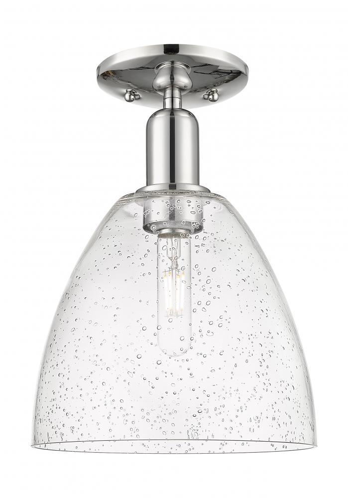 Bristol - 1 Light - 9 inch - Polished Nickel - Semi-Flush Mount