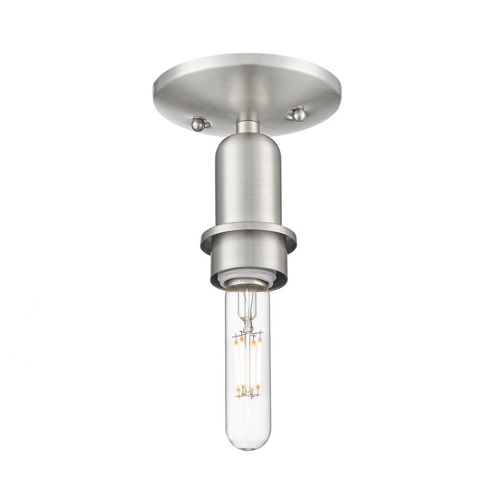 Arcadia - 1 Light - 5 inch - Brushed Satin Nickel - Flush Mount