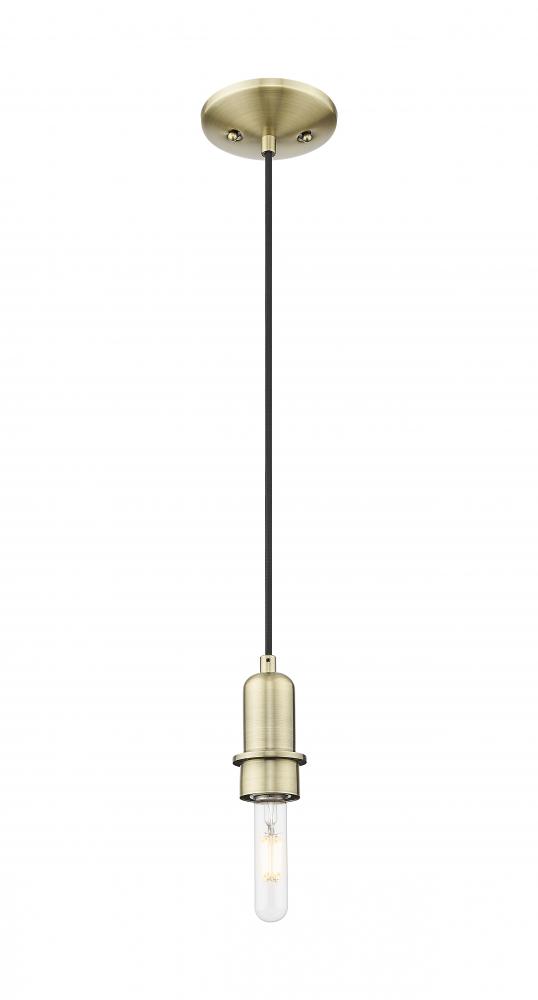 Arcadia - 1 Light - 3 inch - Antique Brass - Mini Pendant