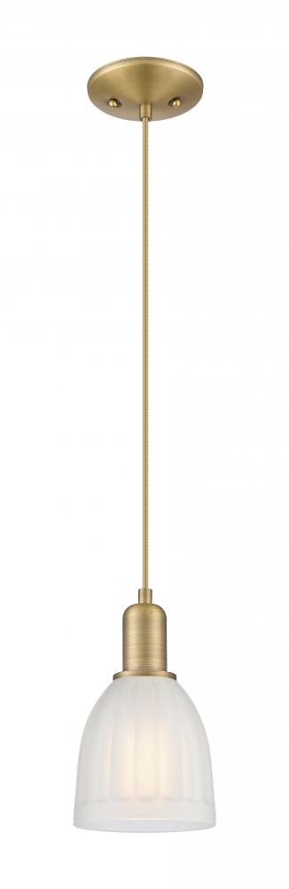 Brookfield - 1 Light - 6 inch - Antique Brass - Cord hung - Mini Pendant