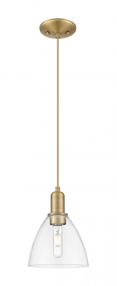 Bristol - 1 Light - 8 inch - Brushed Brass - Cord hung - Mini Pendant