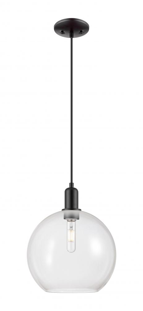 Athens - 1 Light - 12 inch - Matte Black - Cord hung - Mini Pendant