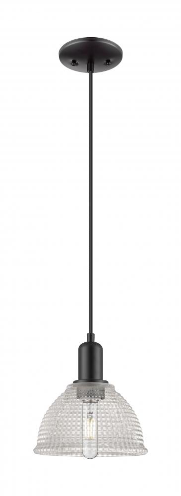 Arietta - 1 Light - 8 inch - Polished Nickel - Cord hung - Mini Pendant