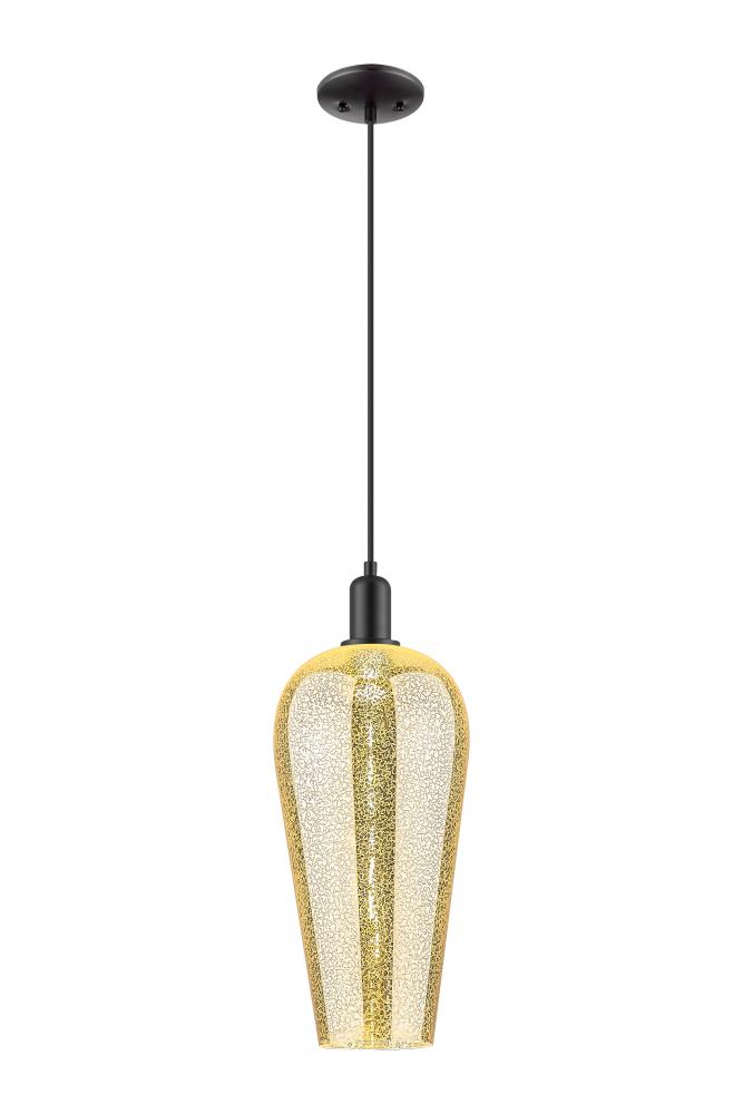 Chelsea - 1 Light - 6 inch - Matte Black - Cord hung - Mini Pendant