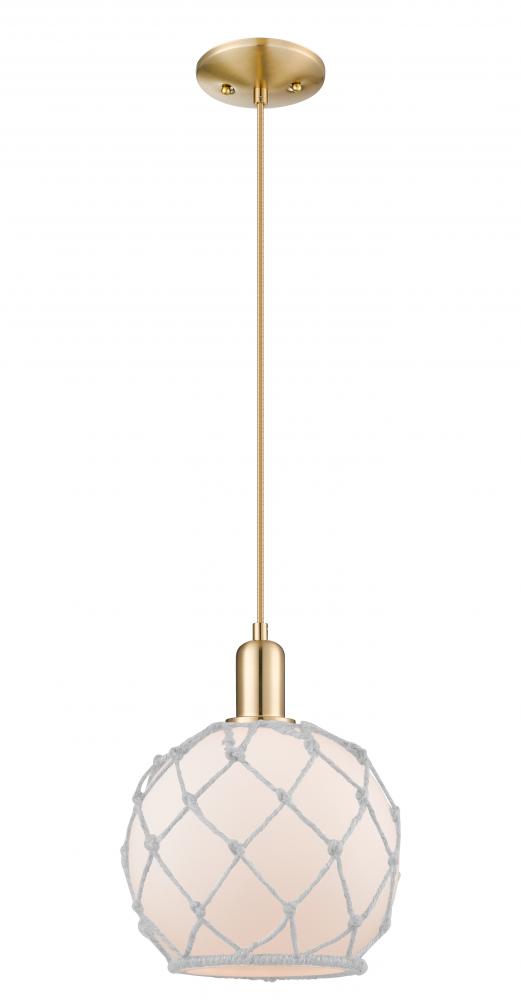 Farmhouse Rope - 1 Light - 8 inch - Champagne Bronze - Cord hung - Mini Pendant
