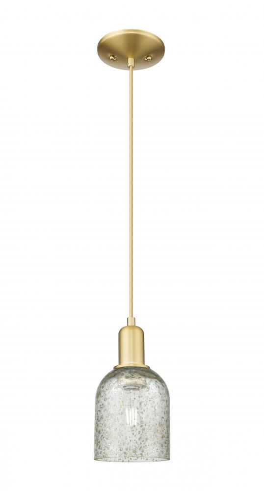 Caledonia - 1 Light - 5 inch - Satin Gold - Cord hung - Mini Pendant
