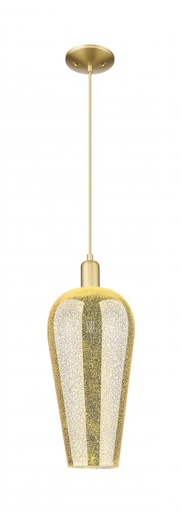 Chelsea - 1 Light - 6 inch - Satin Gold - Cord hung - Mini Pendant