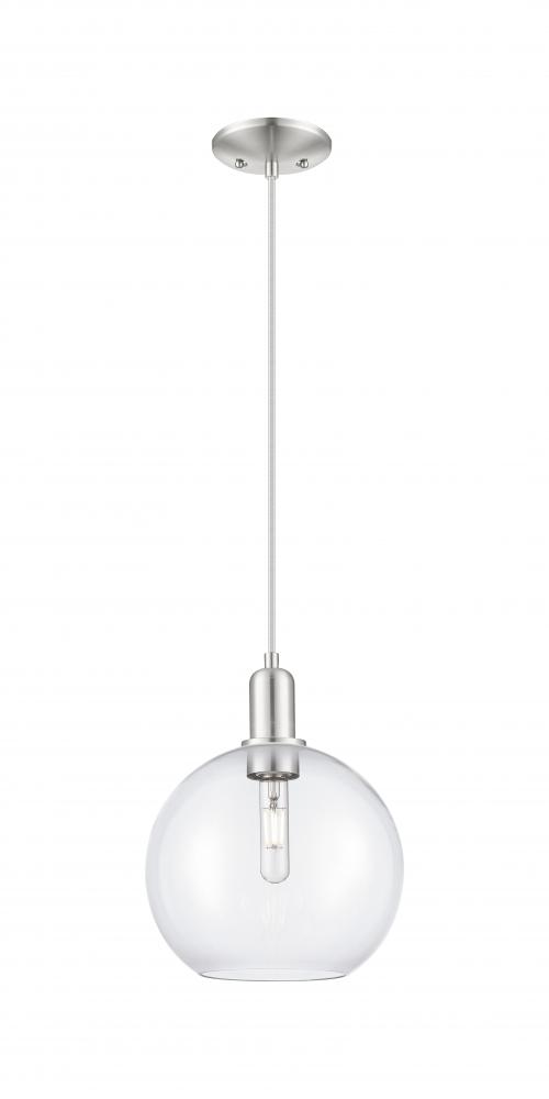 Athens - 1 Light - 10 inch - Brushed Satin Nickel - Cord hung - Mini Pendant