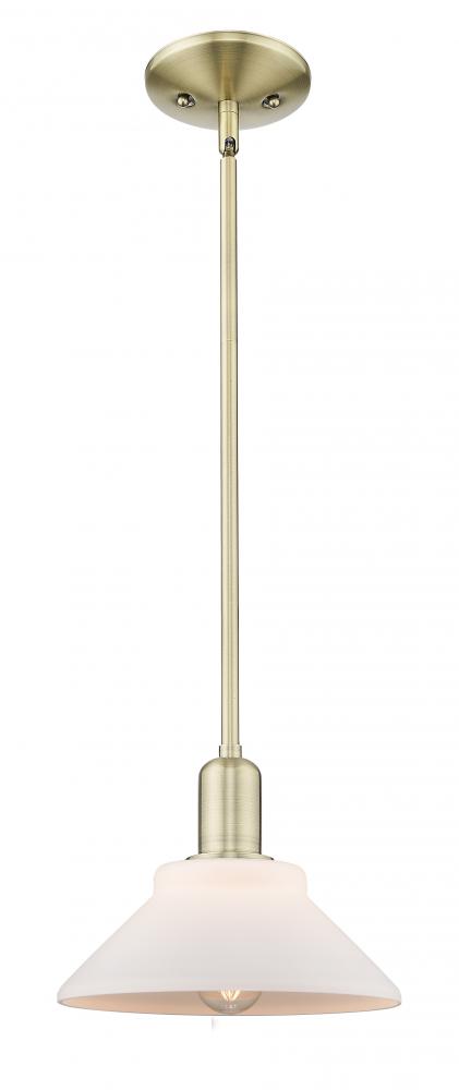 Orwell - 1 Light - 8 inch - Satin Gold - Stem hung - Mini Pendant