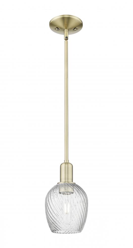 Salina - 1 Light - 6 inch - Polished Chrome - Stem hung - Mini Pendant
