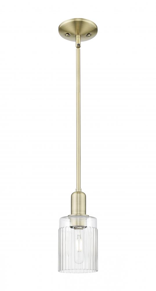 Hadley - 1 Light - 5 inch - Brushed Satin Nickel - Stem hung - Mini Pendant